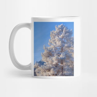 Hoarfrost pine tree Mug